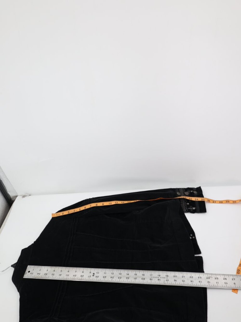 Free People Maven Velvet Black Jacket womens small military cavalry buttons  Has - Picture 9 of 14